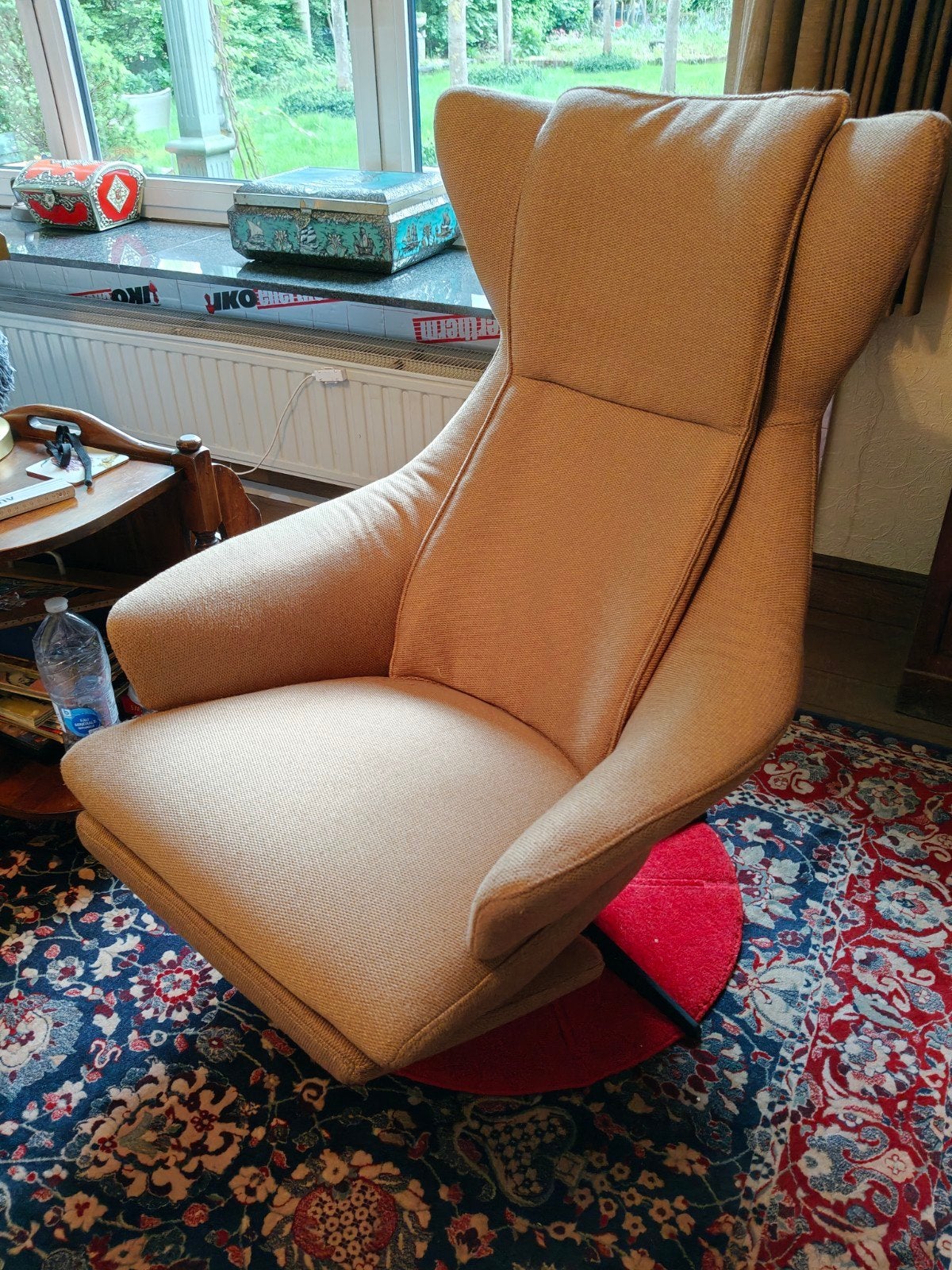 Kwaliteit relax stoel met voetsteun ex. Poppels Meubelhuis, Ophalen