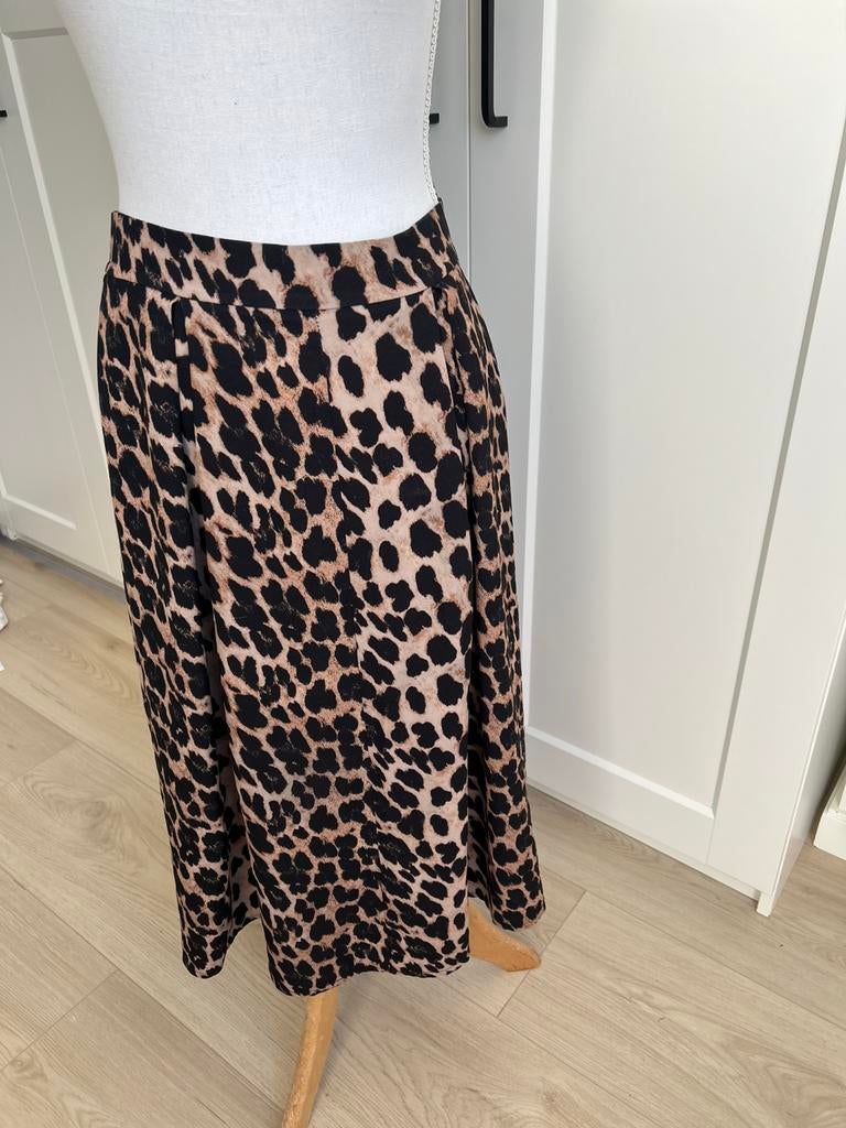 Panterprint rok steps, S, Kleding | Dames, Rokken, Ophalen of Verzenden, Zo goed als nieuw, Bruin, Boven de knie