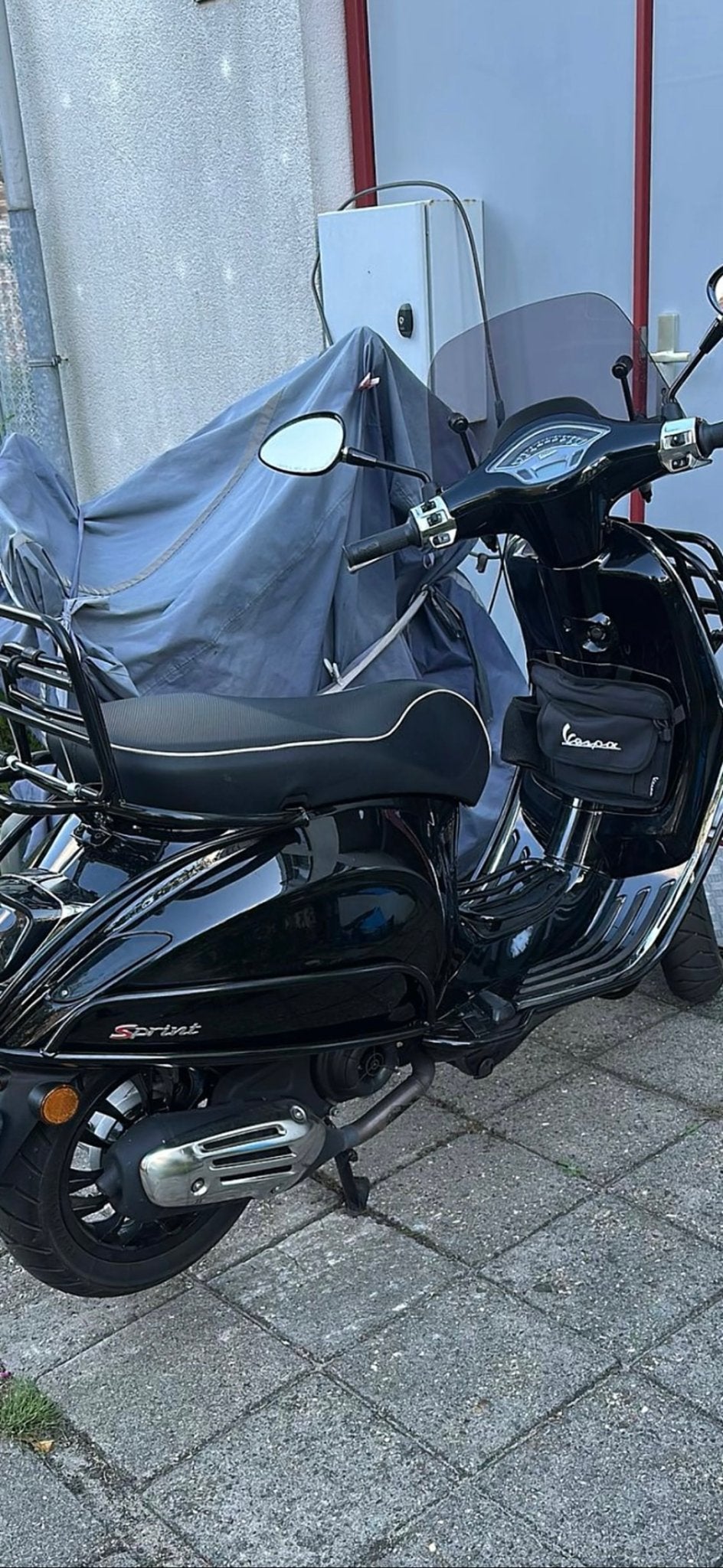 Vespa Sprint 2023 Full Option - Blauw Kenteken, Overige modellen, Zo goed als nieuw, Benzine, 49 cc