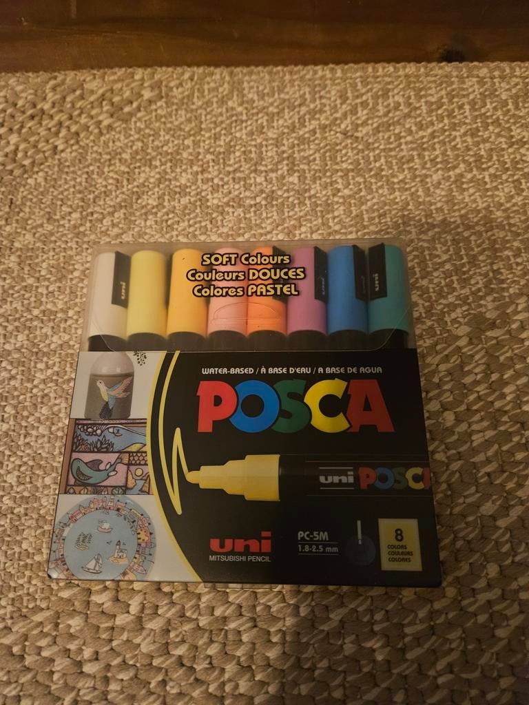POSCA Acryl stiften set - Soft Colours Pastel (8 stuks), Ophalen of Verzenden, Nieuw, Potlood of Stift
