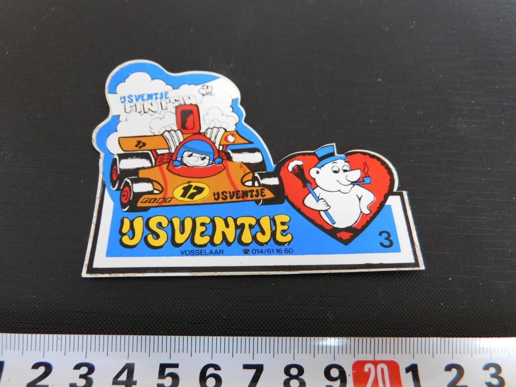 sticker IJSVENTJE 3  autorace F1, Ophalen, Zo goed als nieuw