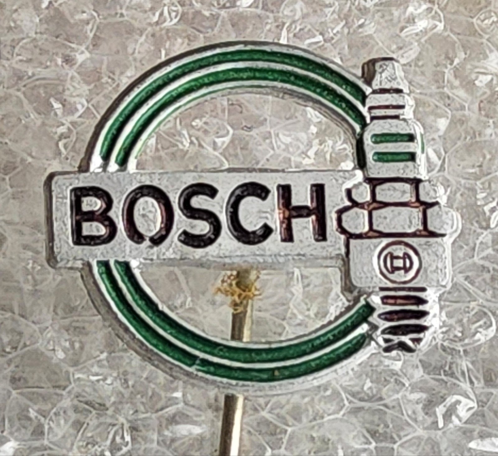 Vintage Bosch Bougies Speldje, Verzamelen, Ophalen of Verzenden, Gebruikt, Merk, Speldje of Pin