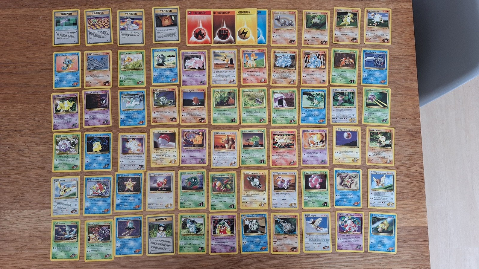 Pokemon kaarten gym heroes / gym challenge staat Exc-Nm, Ophalen of Verzenden, Zo goed als nieuw, Meerdere kaarten