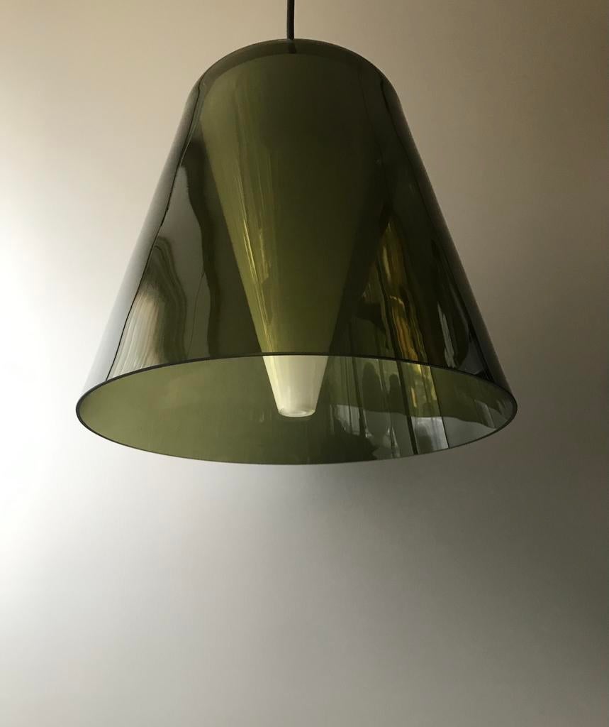 Orrefors 60s hanging lamp Silence of the lamps, Gebruikt, Mid century modern vintage design, Ophalen of Verzenden, Glas