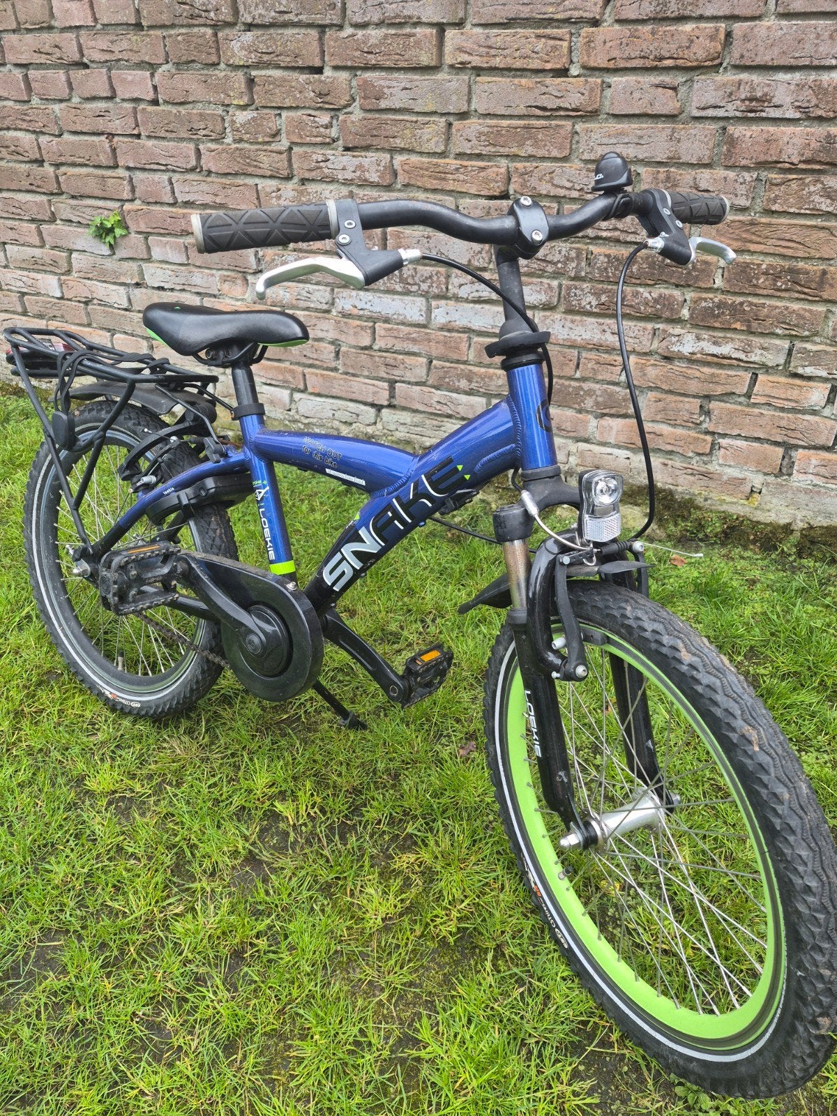 Loekie Snake jongensfiets 20 inch groen/blauw, Fietsen en Brommers, Fietsen | Kinderfietsjes, Ophalen, Gebruikt, Overige merken