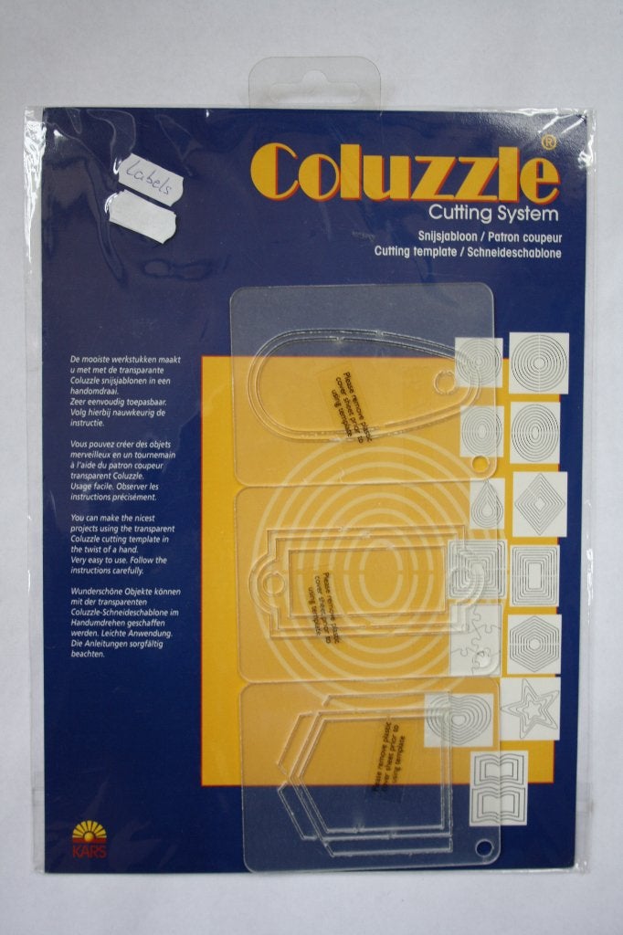Coluzzle snijsjabloon Labels, Verzenden, Nieuw, Overige thema's, Pons of Mal