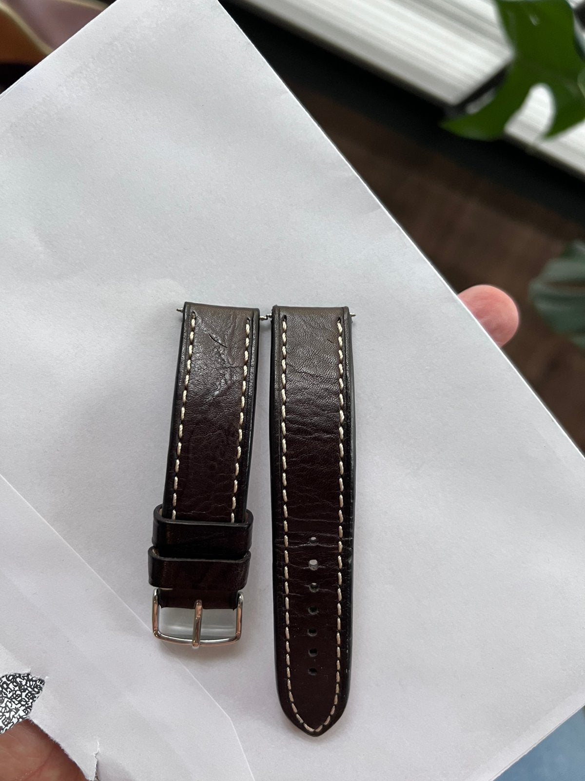 Sinn lederen horlogeband 20mm, Ophalen of Verzenden, Zo goed als nieuw, Overige materialen