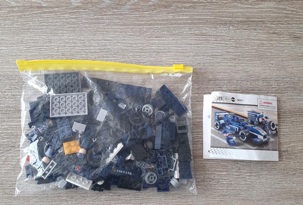Bouwset Formule 1 Raceauto met Monteurs (196 stuks), Ophalen of Verzenden, Gebruikt, Overige merken