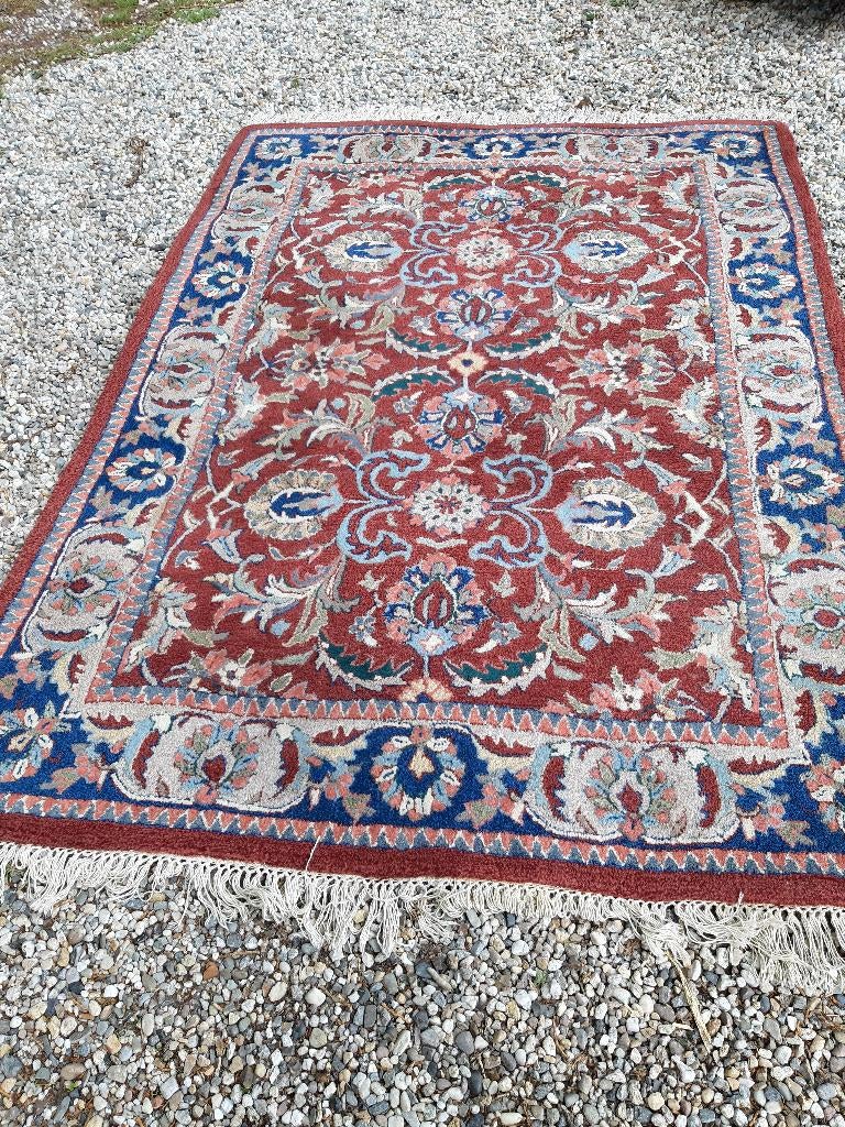 antiek handgeknoopt vloerkleed,India, Ophalen