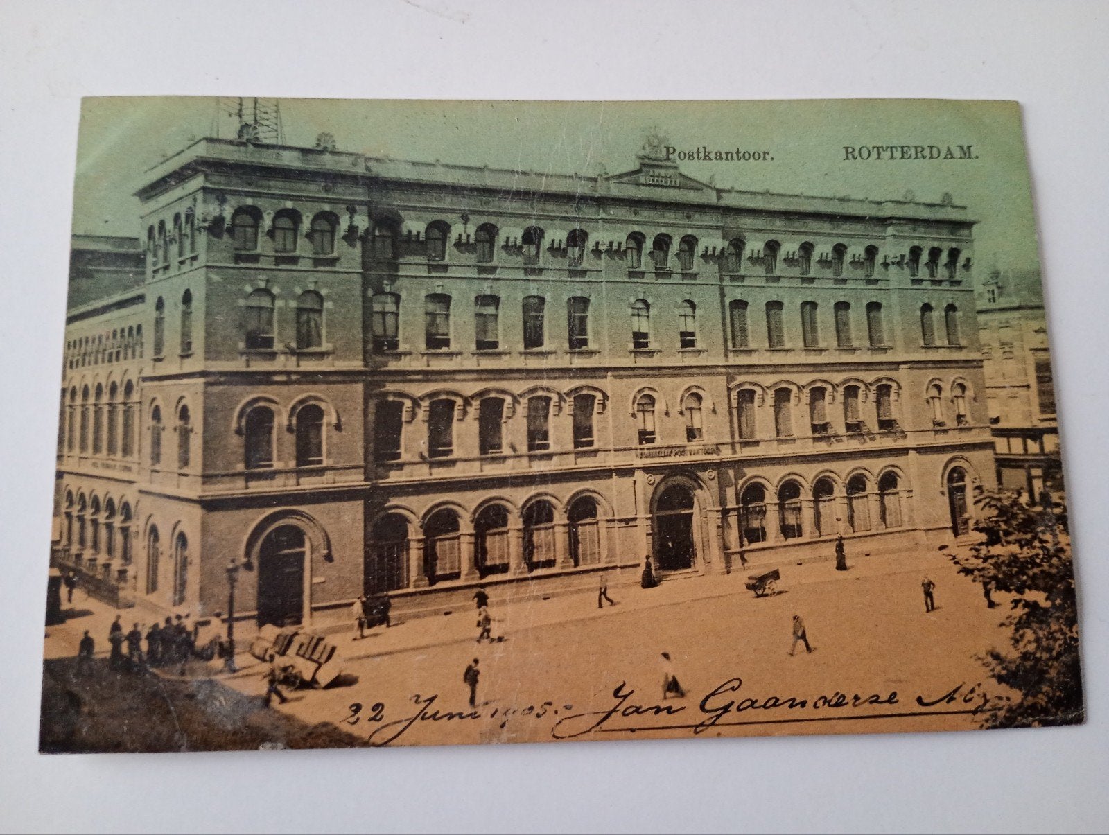 Rotterdam Postkantoor 1905, Verzamelen, Ansichtkaarten | Nederland, Ophalen of Verzenden, Voor 1920, Gelopen, Zuid-Holland