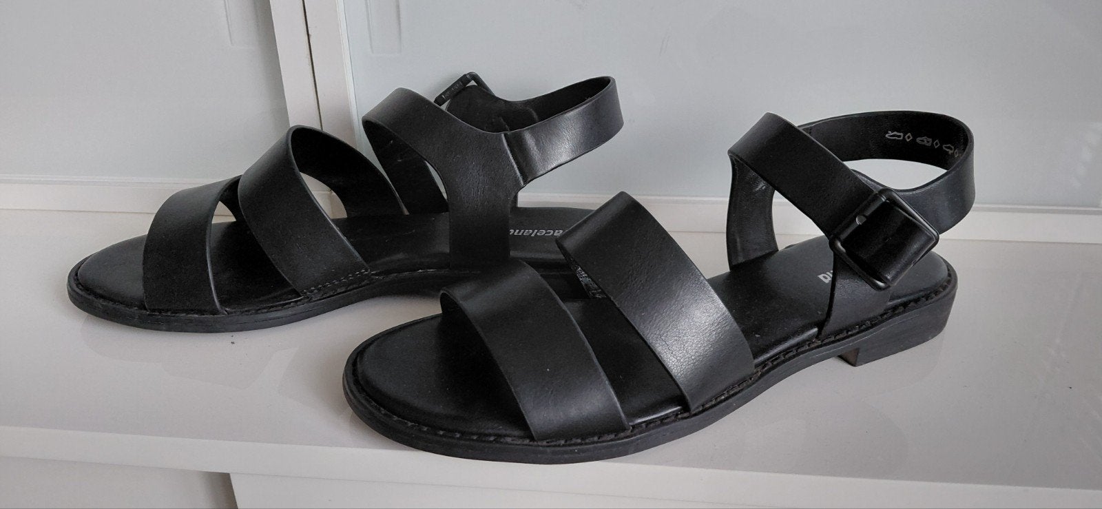 Zwarte sandalen  maat 38, Zwart, Zo goed als nieuw, Graceland, Sandalen of Muiltjes