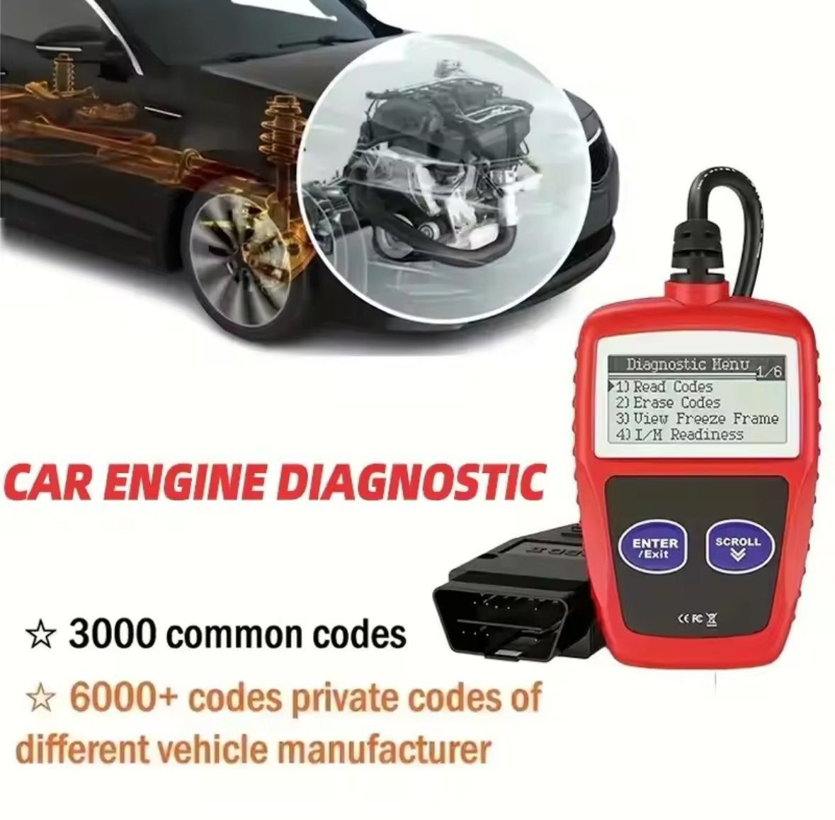 Universeel OBD2 Auto Diagnose Scanner Uitleesapparaat, Ophalen of Verzenden, Nieuw