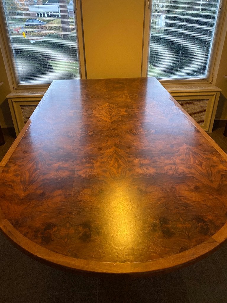 Vintage directie kantoorinrichting, Ophalen, Hout, Bruin, Zo goed als nieuw