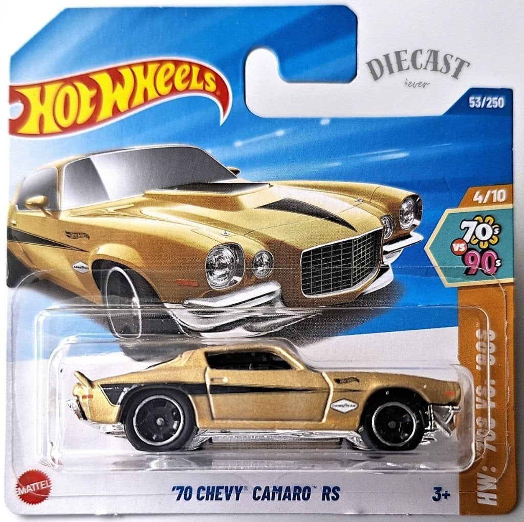 Hot Wheels '70 Chevy Camaro RS, gold, Ophalen, Nieuw, Auto