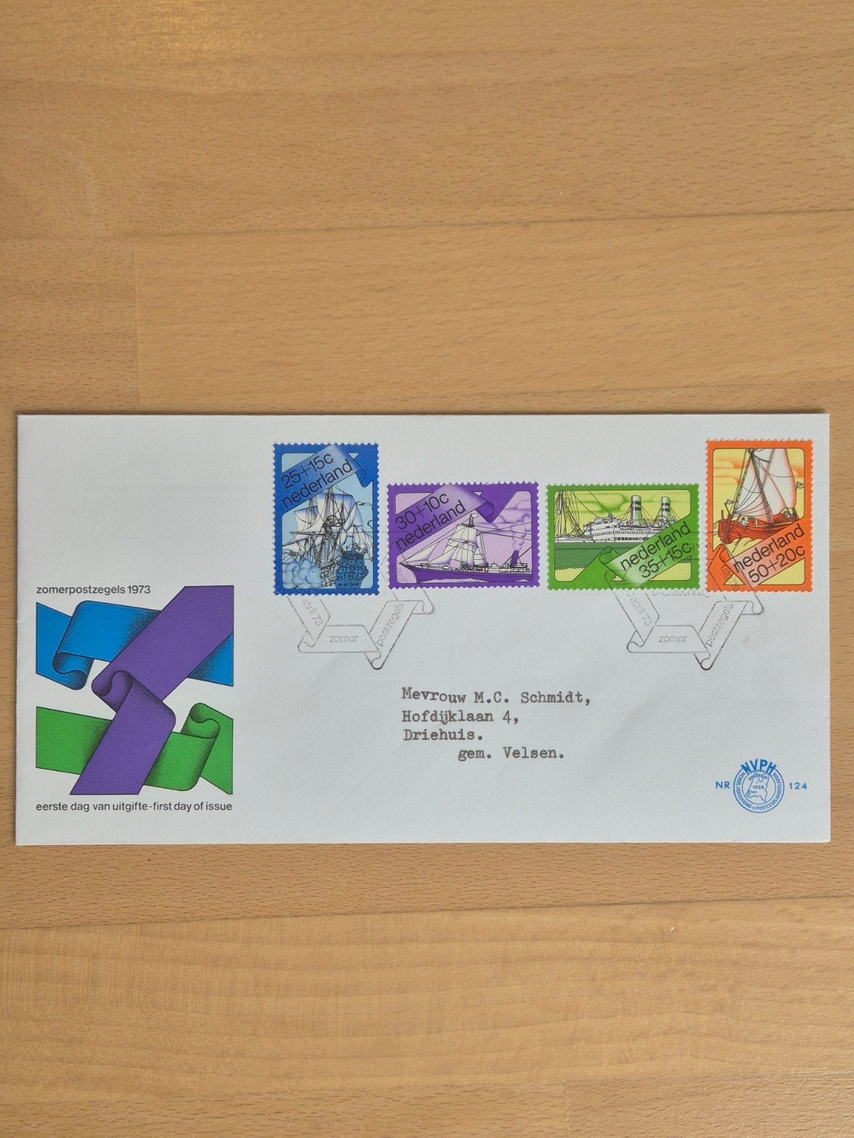 FDC 1973 Nederland zomerzegels, Postzegels en Munten, Postzegels | Eerstedagenveloppen, Ophalen of Verzenden, Beschreven, Nederland