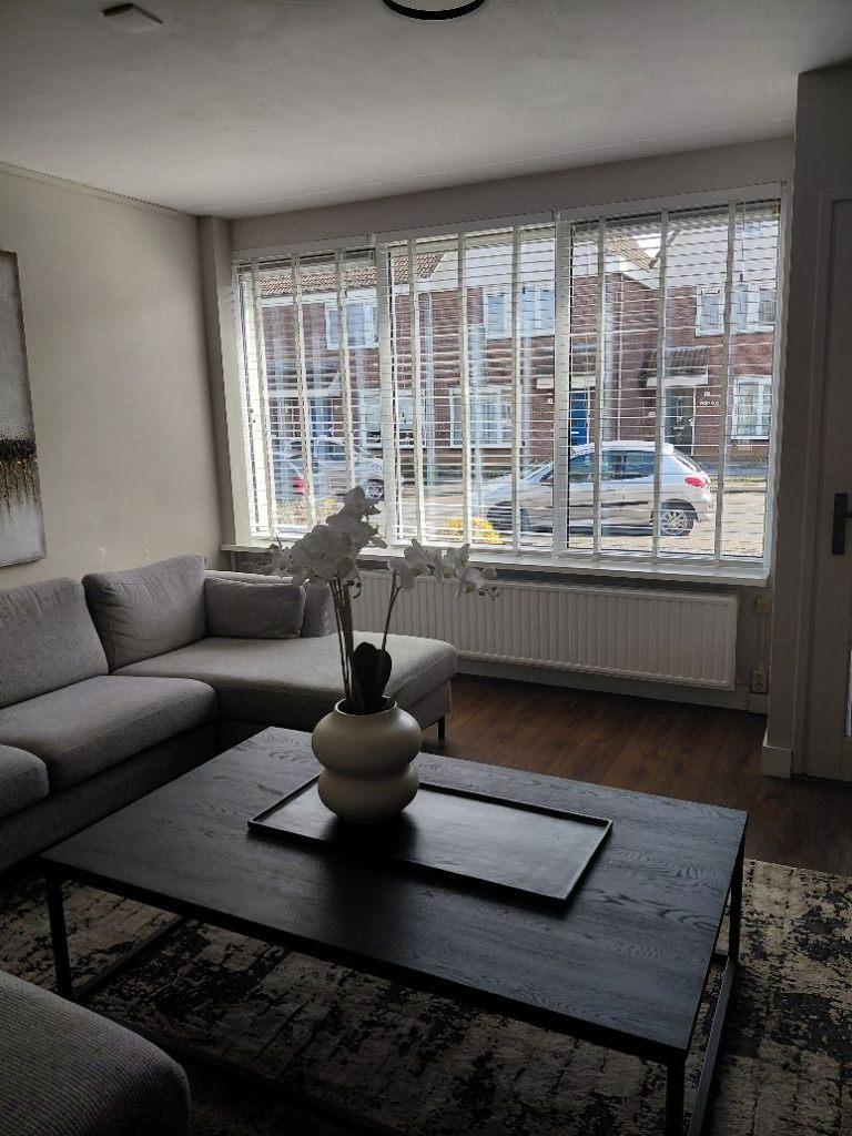 Houten Jaloezieën 50 mm wit met Ladderkoord 3x100x180 cm, Huis en Inrichting, Stoffering | Gordijnen en Lamellen, Zo goed als nieuw