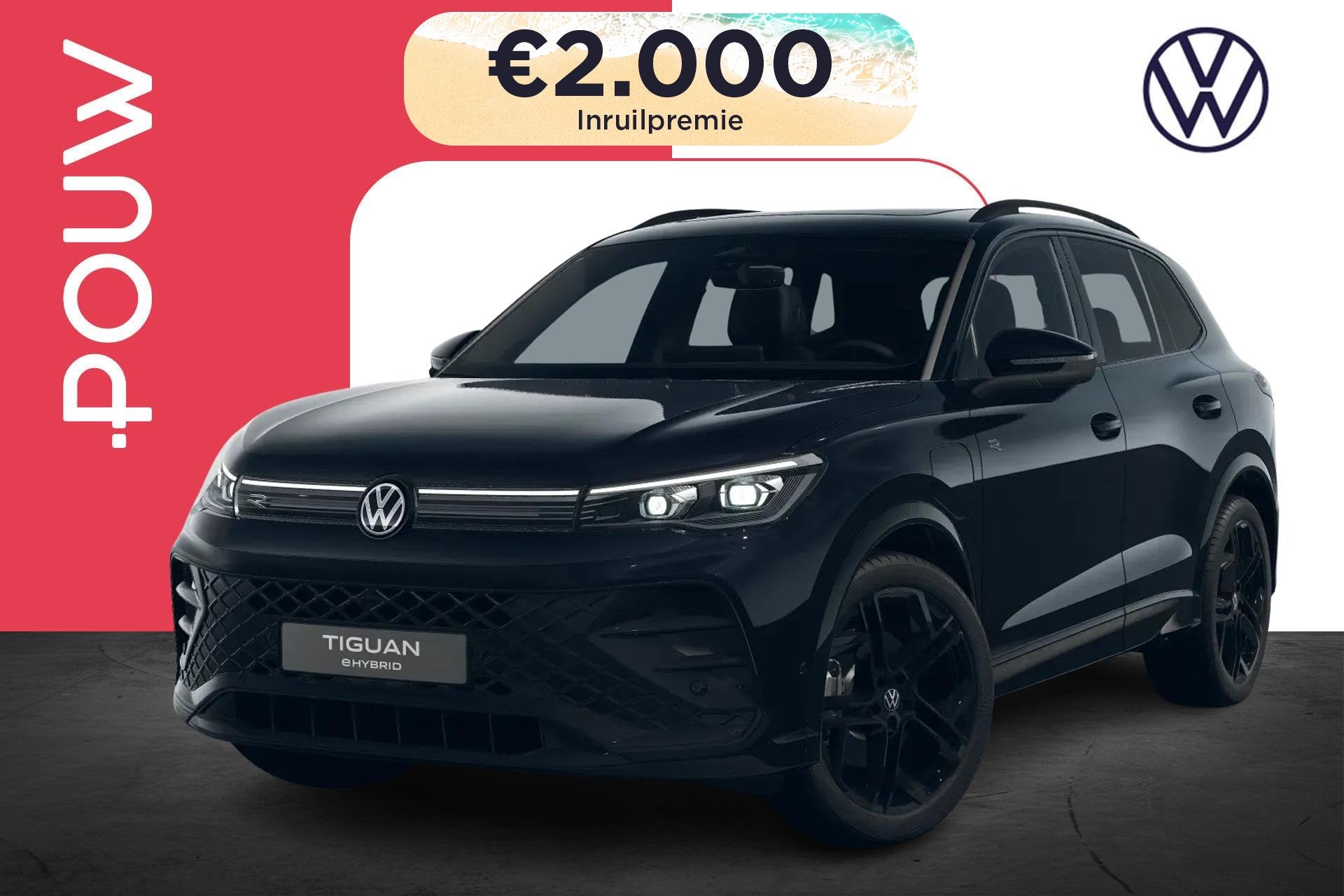Volkswagen Tiguan 1.5 eHybrid 204pk R-Line Edition | Panoram, Auto's, Volkswagen, 12 maanden, 1498 cc, 150 min, Zwart