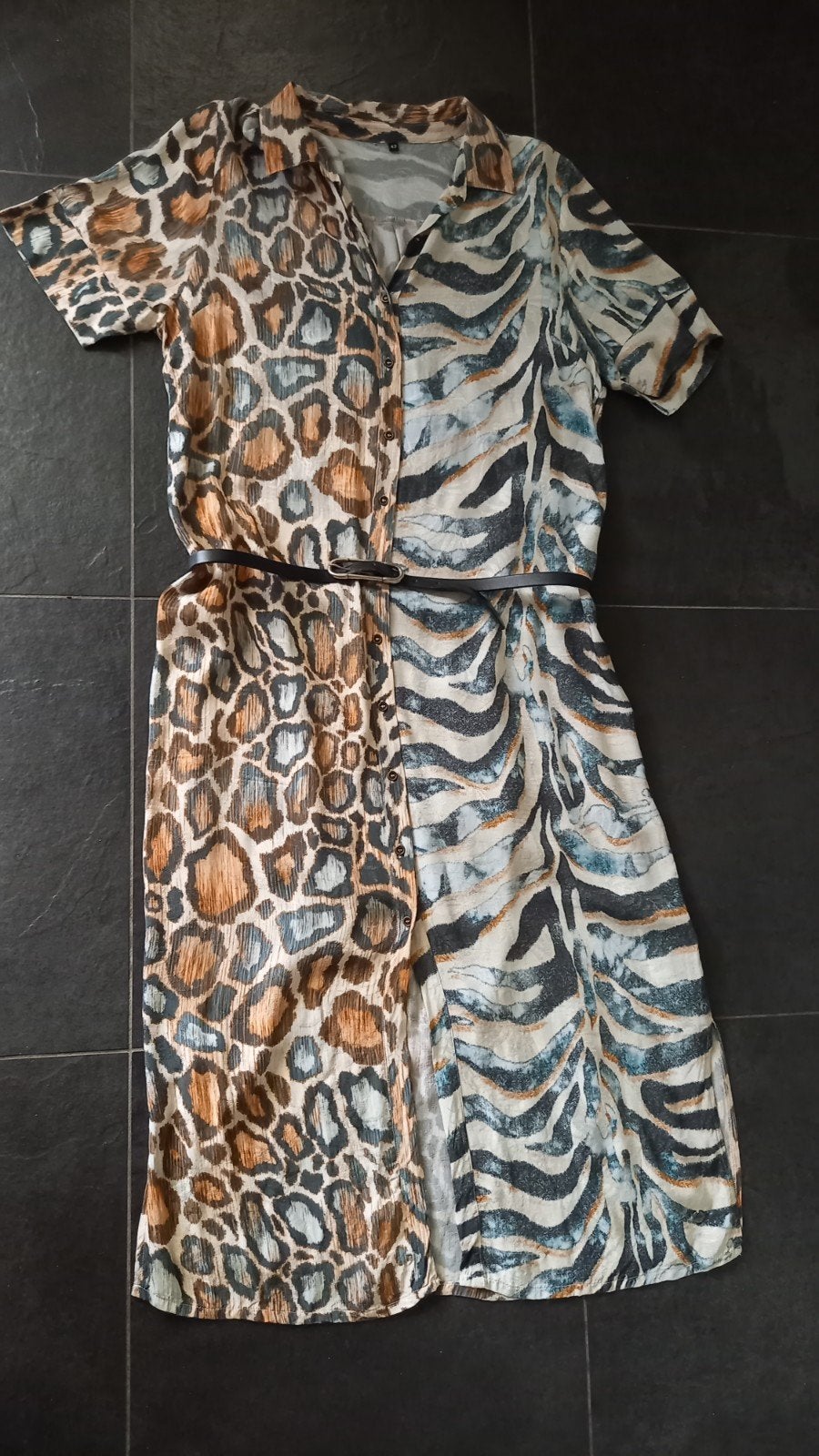 POOOLS   LANGERE JURK MAAT 42., Meerkleurig, Maat 42/44 (L), Ophalen of Verzenden, Poools