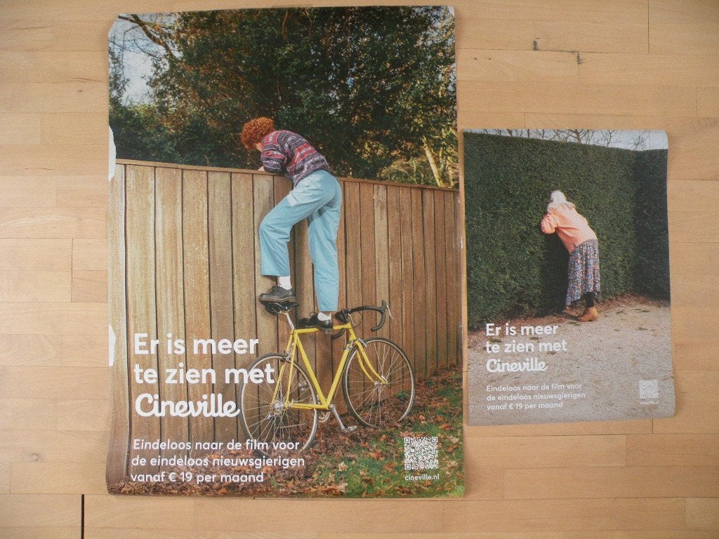 Cineville Posters KesselsKramer. Origineel en zeldzaam., Ophalen of Verzenden, Zo goed als nieuw, Film, Poster