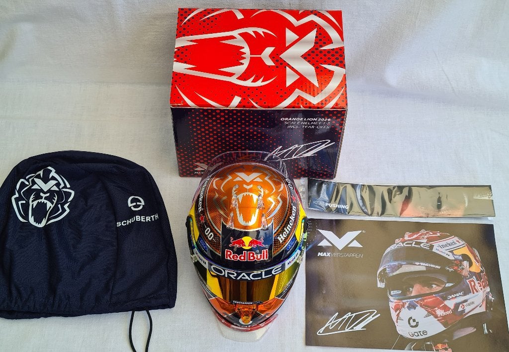 Helm Max Verstappen Orange Lion 2026 1:2  Ltd. Edition, Ophalen of Verzenden, Nieuw, Formule 1