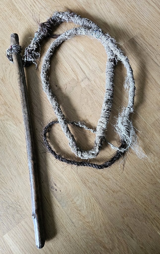 Authentieke Ethiopische herderszweep van 221 cm, Ophalen of Verzenden, Gebruikt