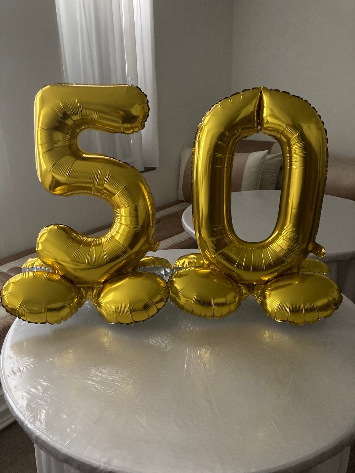 Ballon cijfer 50 jaar, Ophalen of Verzenden, Zo goed als nieuw, Versiering, Verjaardag