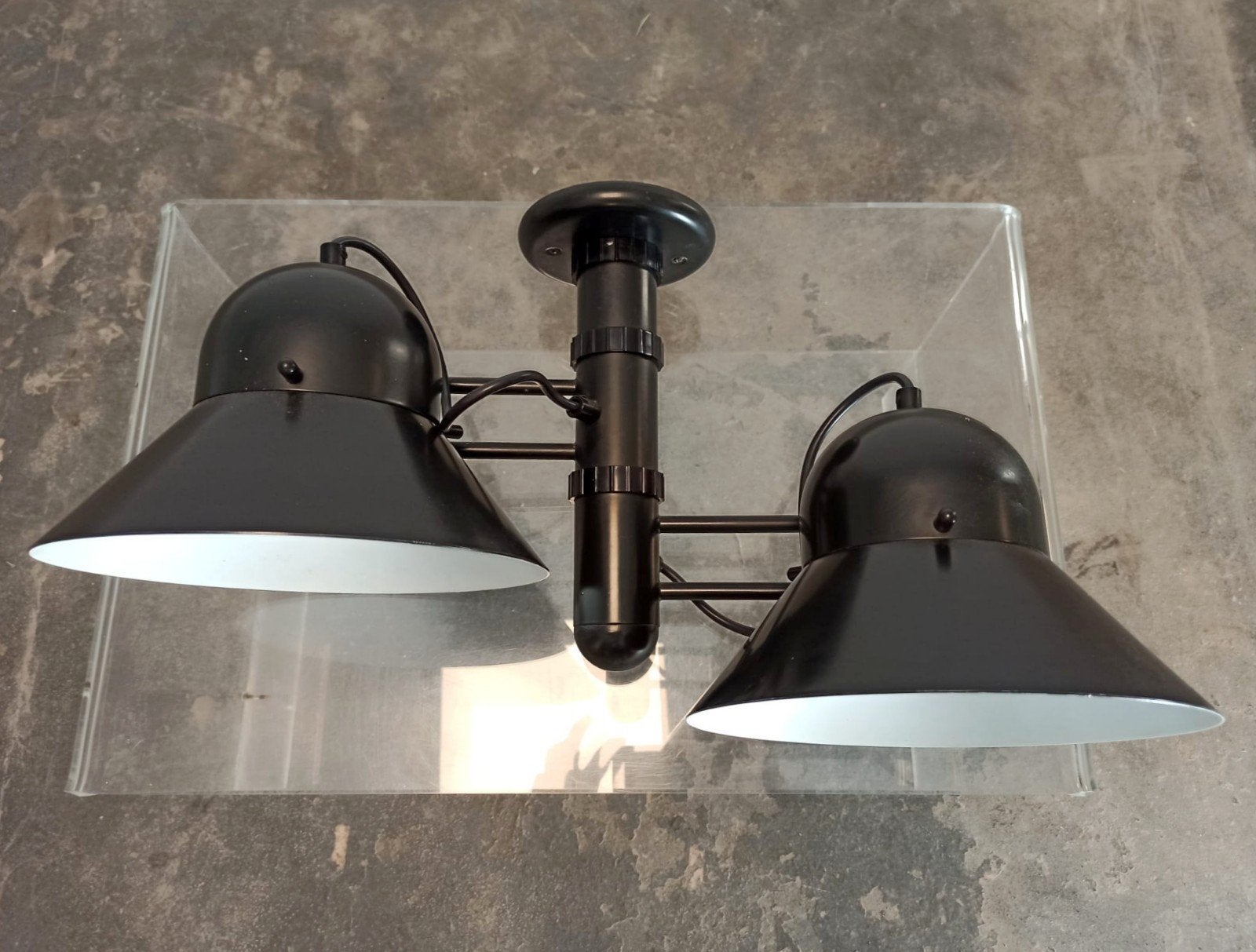 Vintage Gae Aulenti voor Stilnovo plafondlamp/ wandlamp, Huis en Inrichting, Ophalen, Tweedehands, Tweedehands, Tweedehands