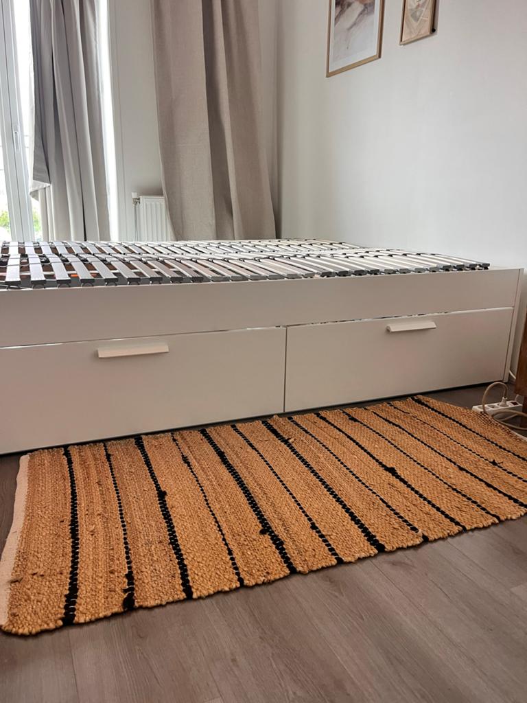 Tweepersoons bed 160x200 met lades, Huis en Inrichting, Slaapkamer | Bedden, Gebruikt, Wit, Tweepersoons, Ophalen of Verzenden