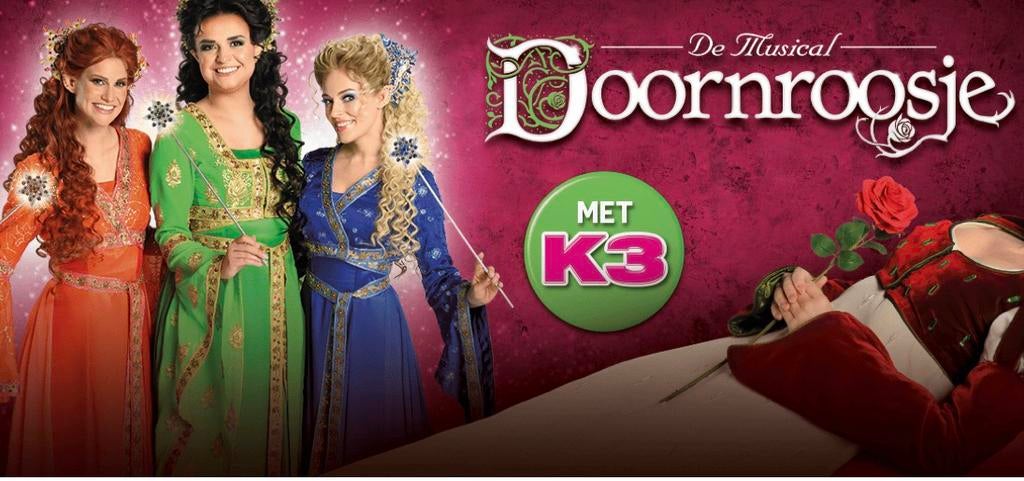 3x doornroosje musical 22 aug, Tickets en Kaartjes, Drie personen of meer, Augustus