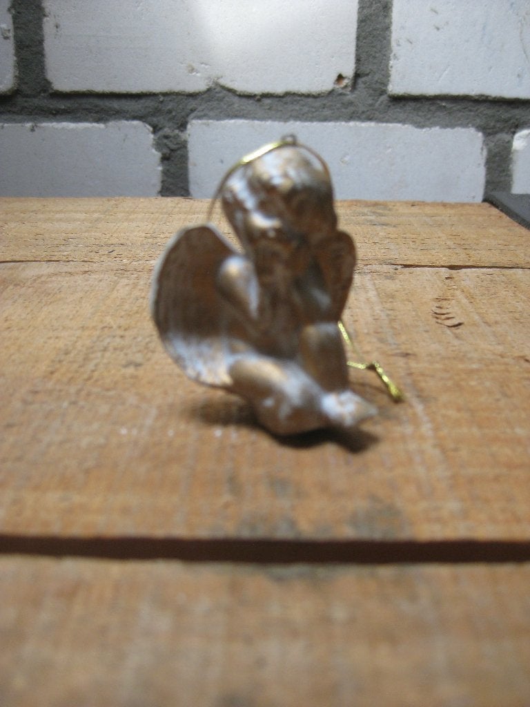 Goudkleurige engeltjes hanger, Ophalen of Verzenden, Zo goed als nieuw