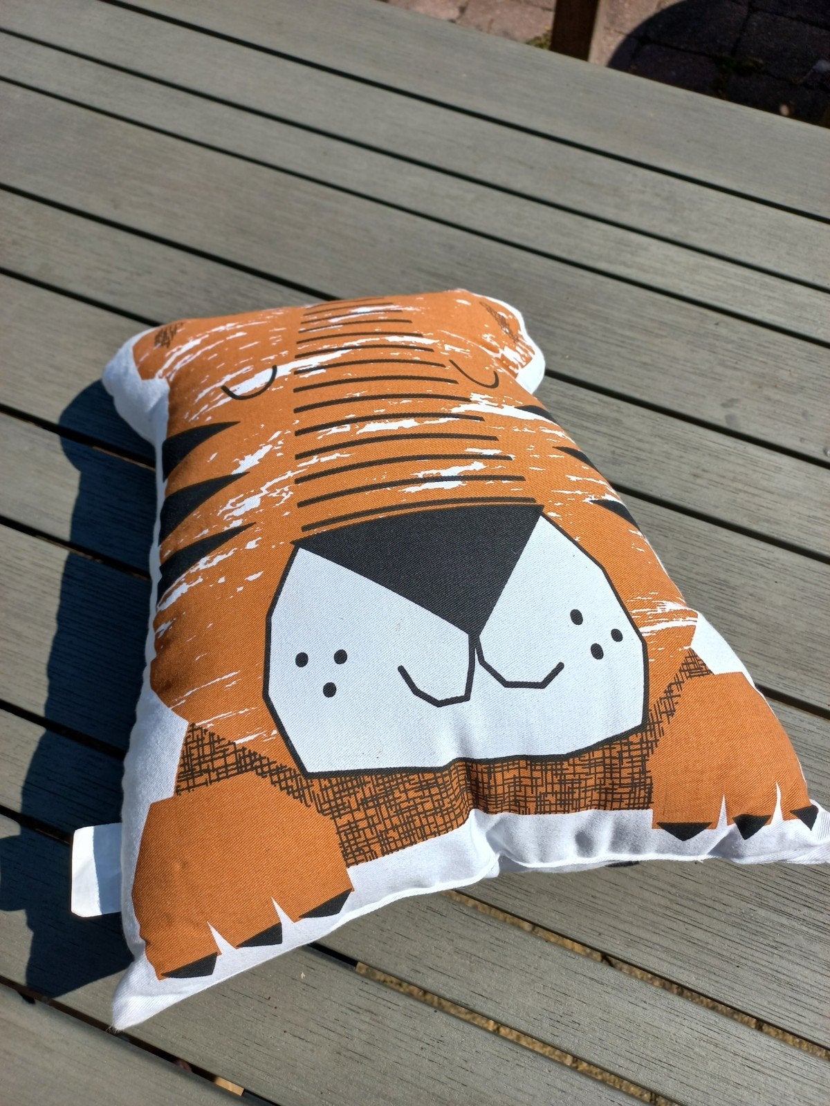 Leuk tijgerkussen voor de kinderkamer of speelhoek, Ophalen, Overige merken, Nieuw, Oranje
