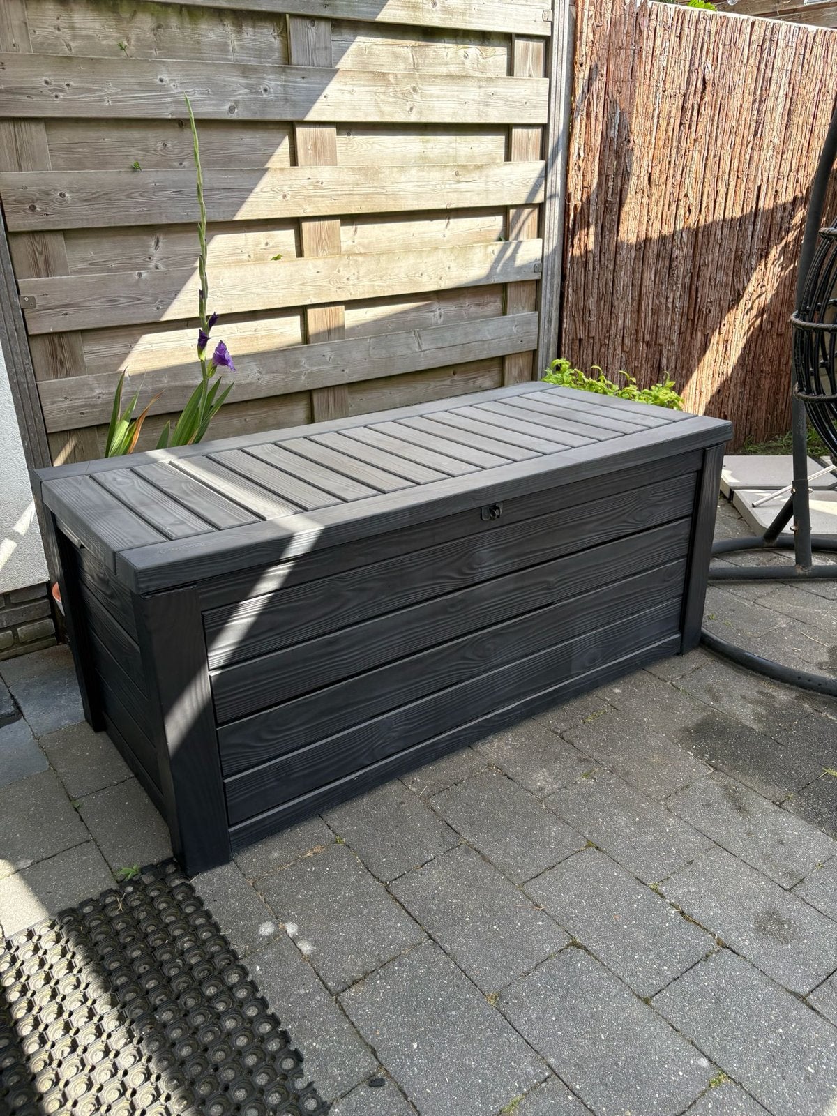 Keter Rockwood Opbergbox Antraciet 570L - Zo goed als nieuw, Ophalen, Gebruikt, Kunststof, Overige typen