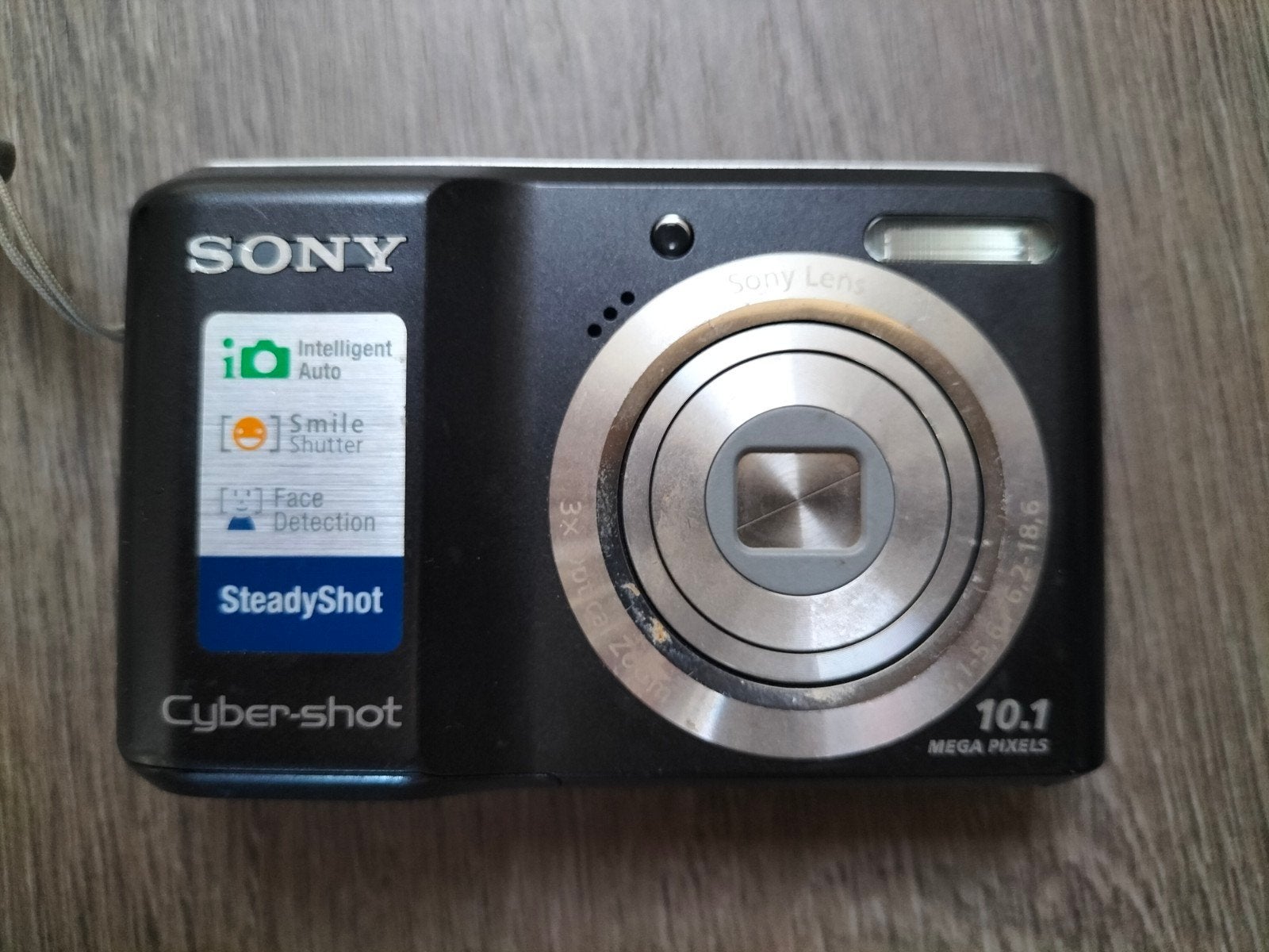 Sony Cyber-shot 10.1 MP Compactcamera - Zwart, Beeldstabilisatie, Gebruikt, Ophalen of Verzenden, Compactcamera