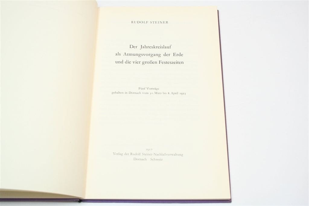 Jaarcyclus van de Aarde — Steiner Voordrachten 1957 [DE], Ophalen of Verzenden, Gelezen, Overige onderwerpen, Achtergrond en Informatie