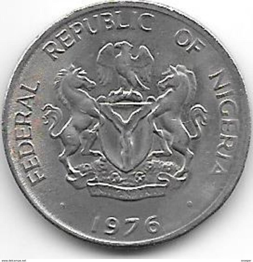 nigeria 10 kobo 1976 km 10.1 xf+, Verzenden, Overige landen, Losse munt