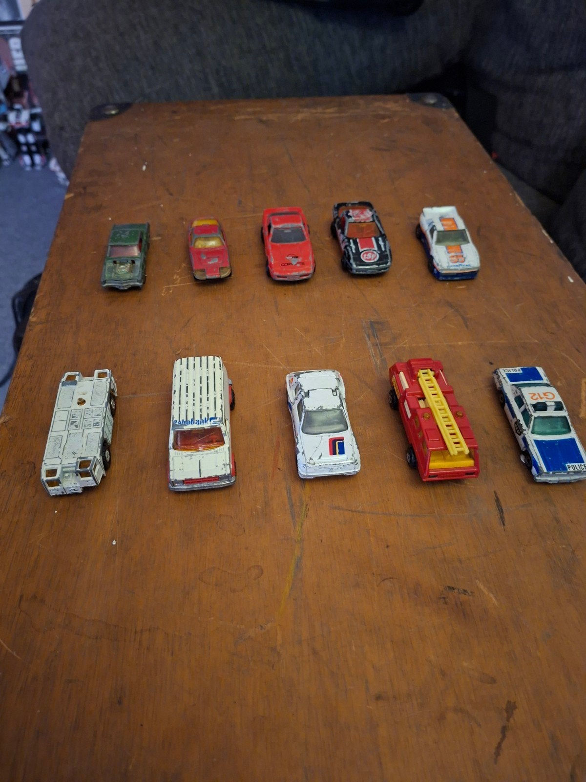 Verzameling van 10 Vintage Speelgoedauto's, Ophalen of Verzenden, Gebruikt