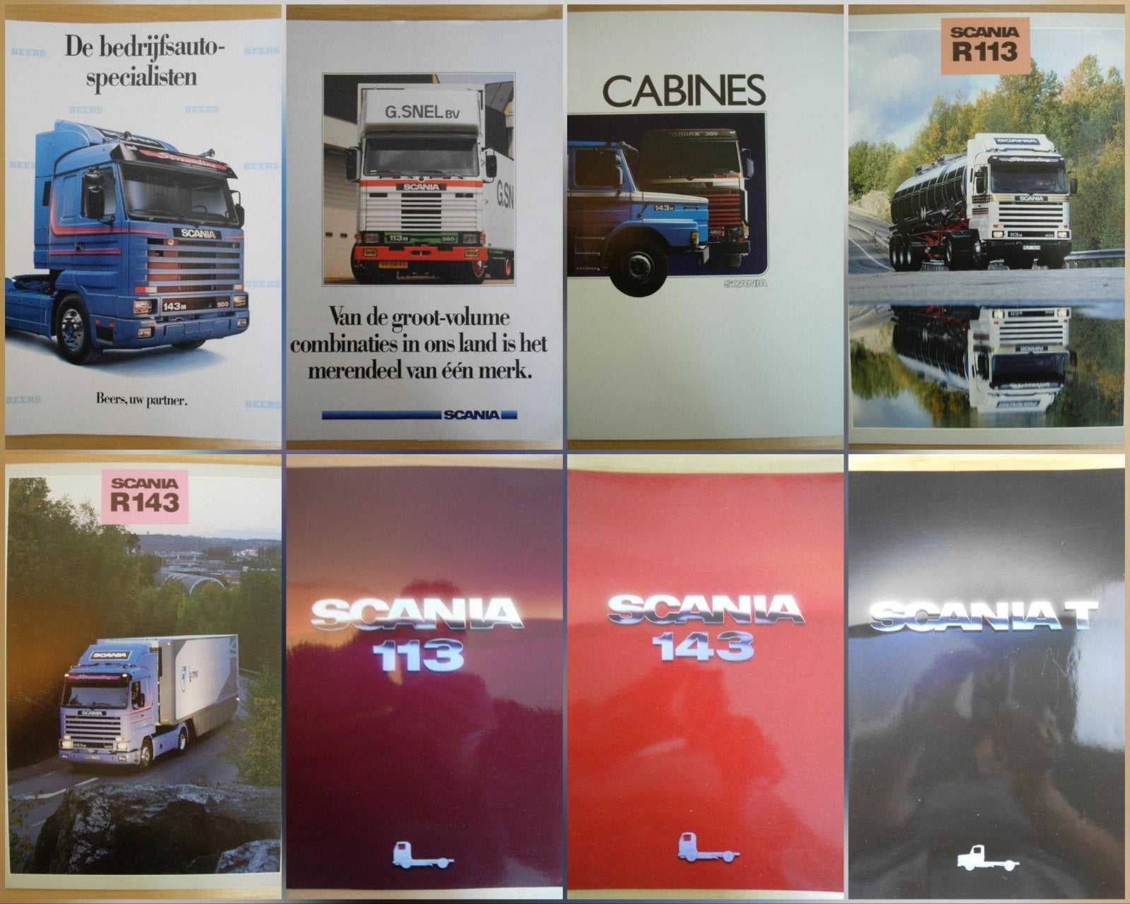 8 brochures Scania 3 serie (Tekno/WSI liefhebbers), Ophalen of Verzenden, Zo goed als nieuw, Bus of Vrachtwagen, Tekno