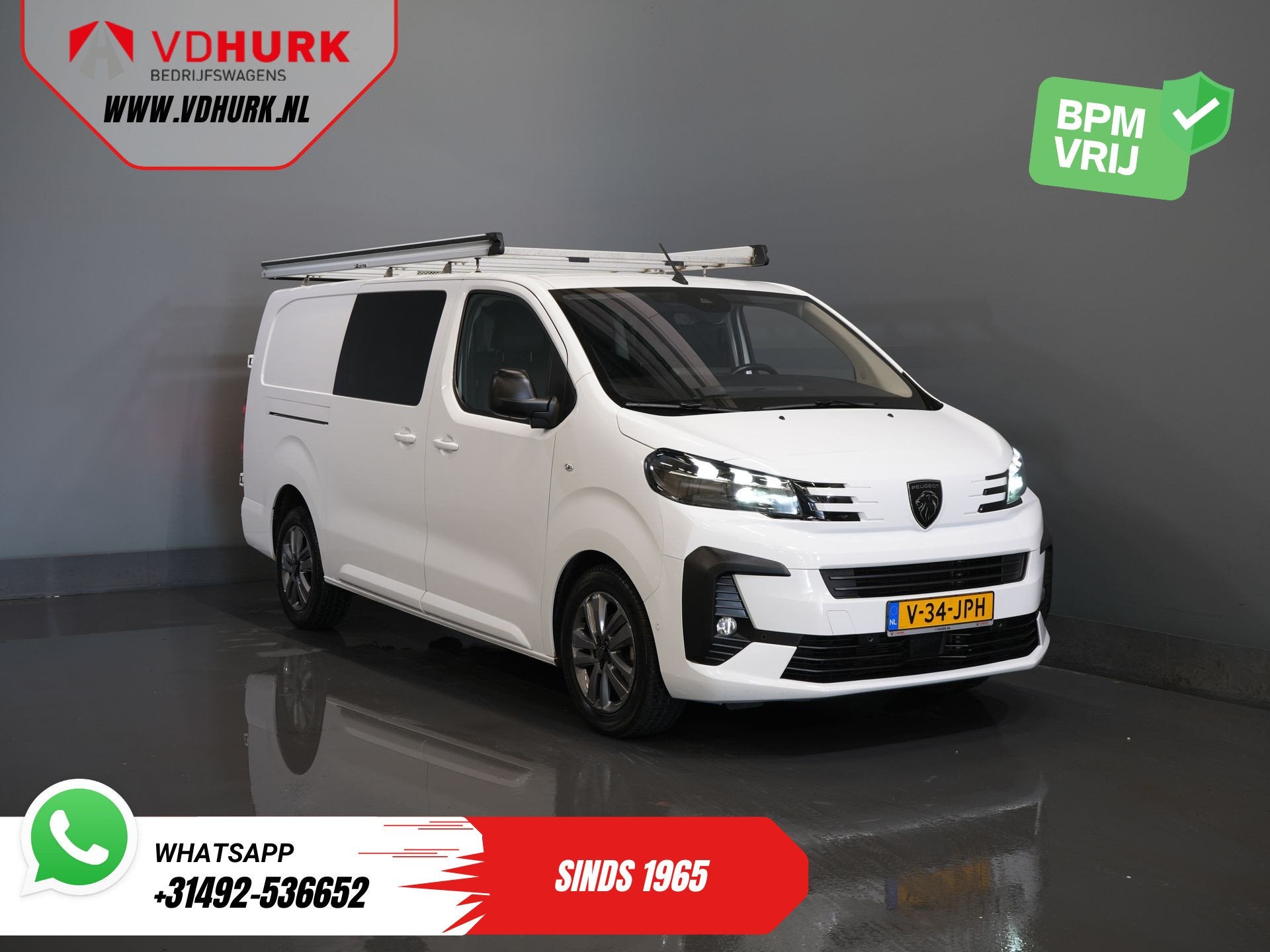 Peugeot Expert 2.0 HDi 180 pk Aut. DC Dubbel cabine LED/ Imp, Auto's, Gebruikt, Euro 6, 4 cilinders, 2500 kg