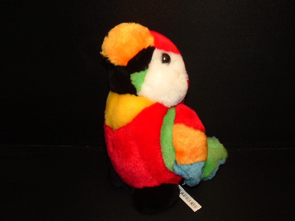 VAN DER MEULEN VOGEL PAPEGAAI PLUCHE ROOD/WIT MET, Verzenden, Nieuw, Overige typen