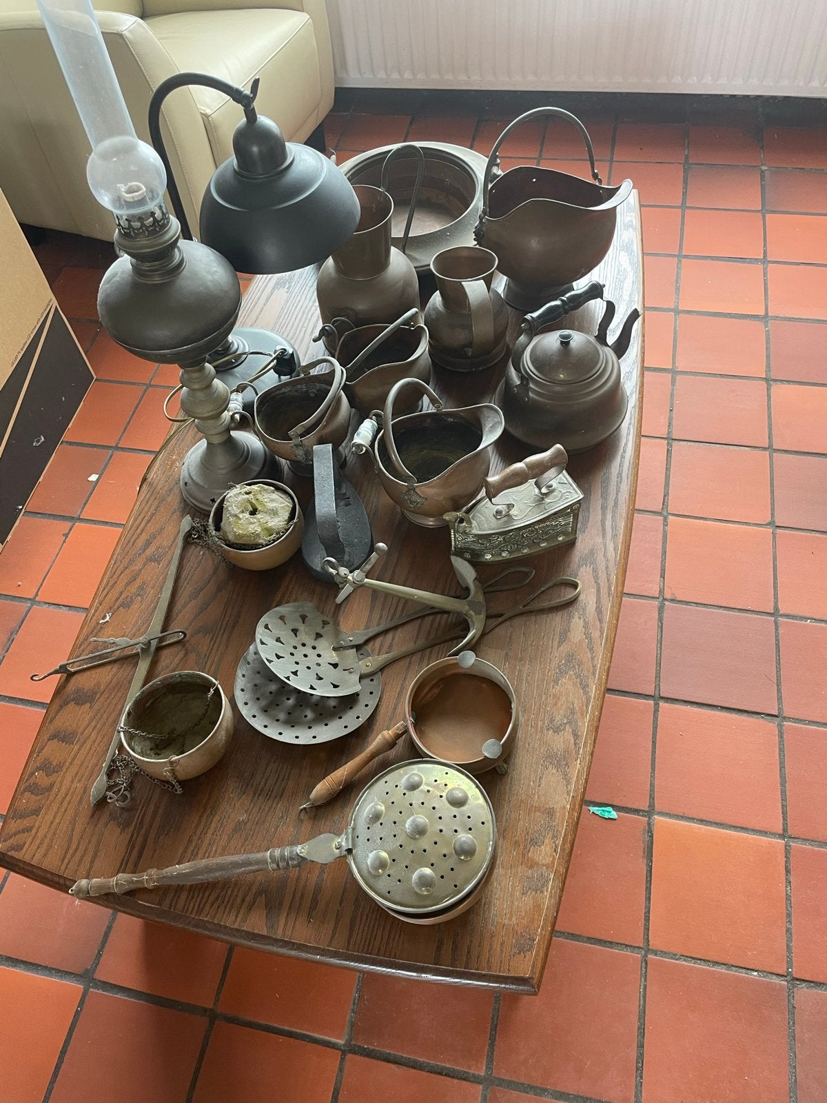 Diverse Koperen en Bronzen Antieke Collectie, Ophalen of Verzenden, Koper