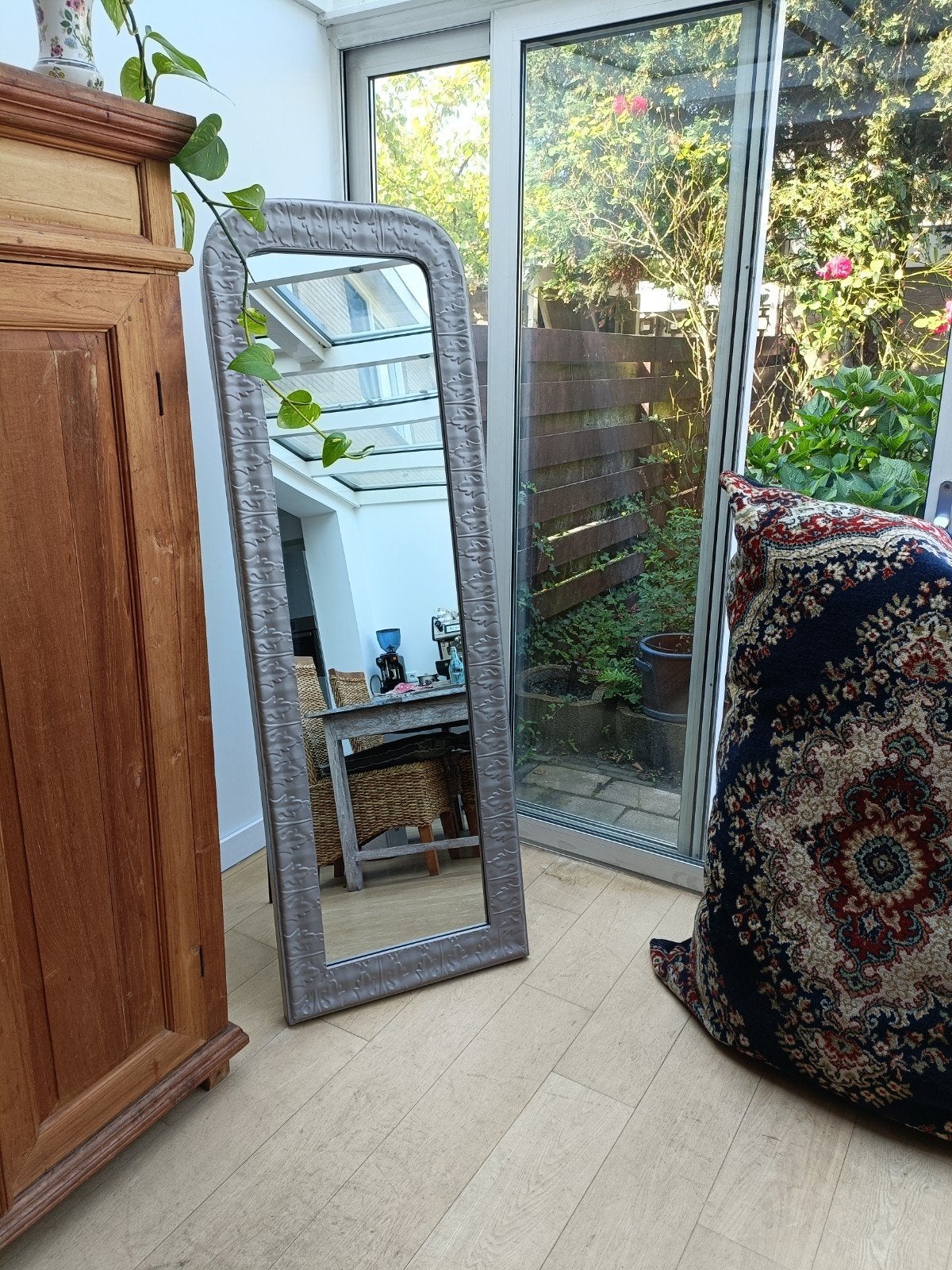 Passpiegel leem kleur, Huis en Inrichting, Woonaccessoires | Spiegels, Ophalen, Nieuw, Overige vormen, 150 tot 200 cm
