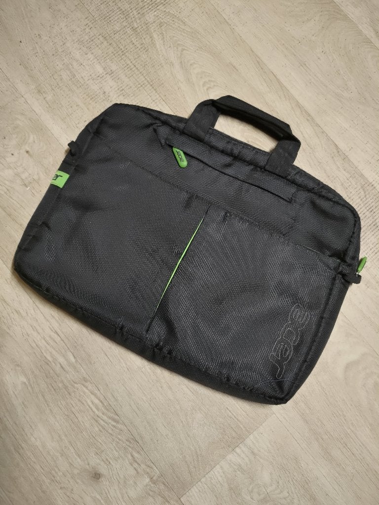 ACER Laptop bag Laptoptassen 17.5 inch black and green, Ophalen, Gevoerd laptopvak, 17 inch of meer, Aktetas