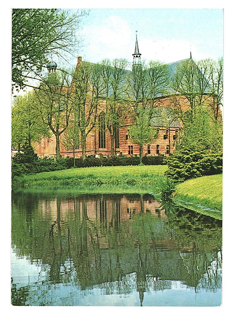 38432	Workum	Friesland	kerk	_Nette oude kaart Onbeschreven, Ophalen of Verzenden, 1960 tot 1980, Ongelopen, Friesland