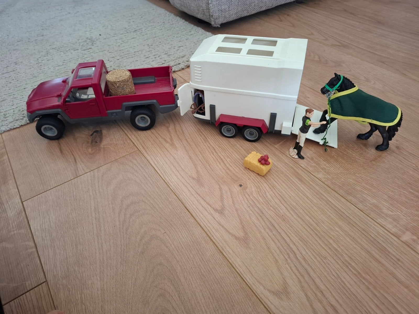 schleich auto+trailer, Ophalen of Verzenden, Gebruikt, Jongen of Meisje