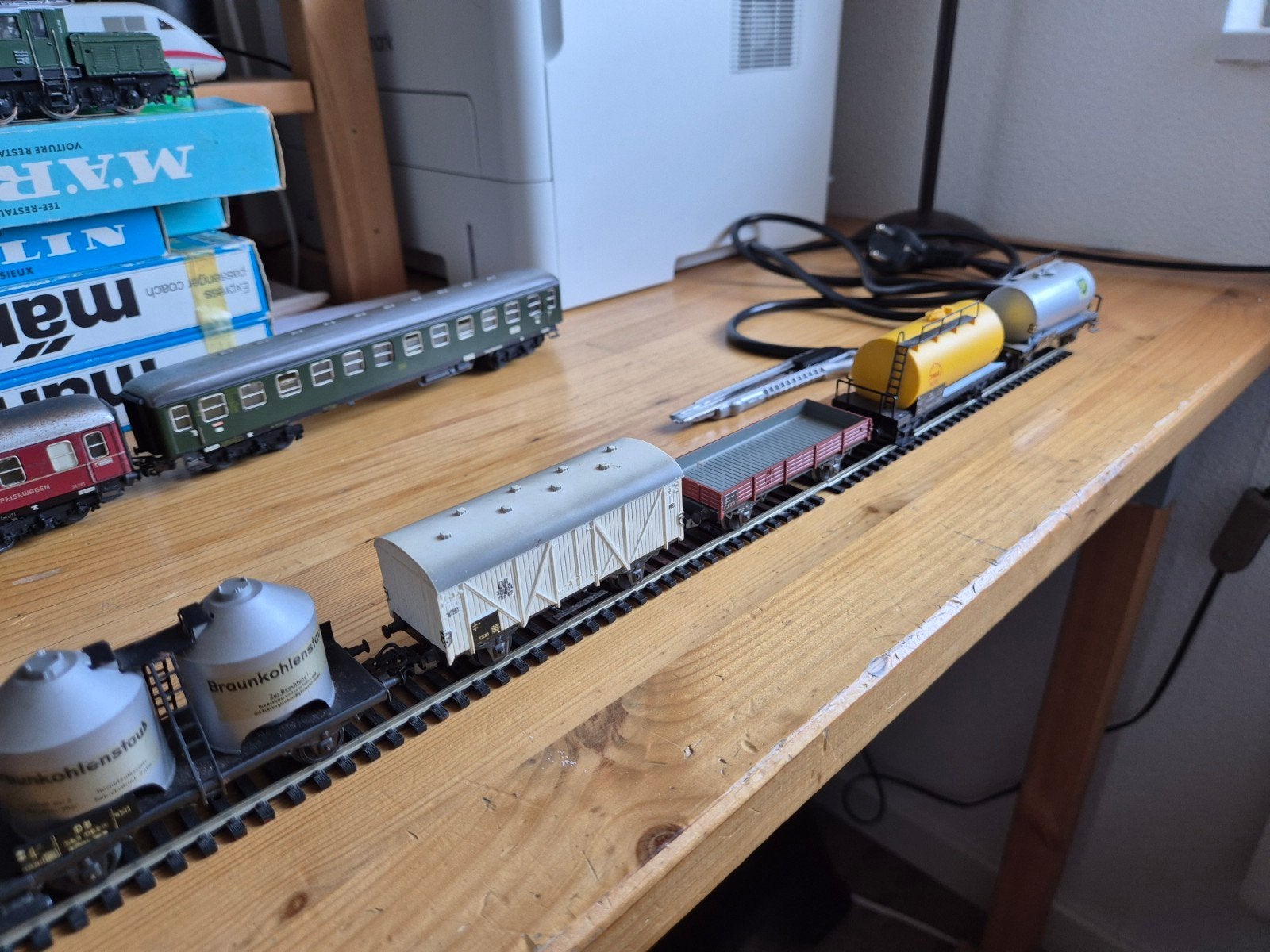 10 nette goederewagons, Wisselstroom, Gebruikt, Wagon, Ophalen of Verzenden