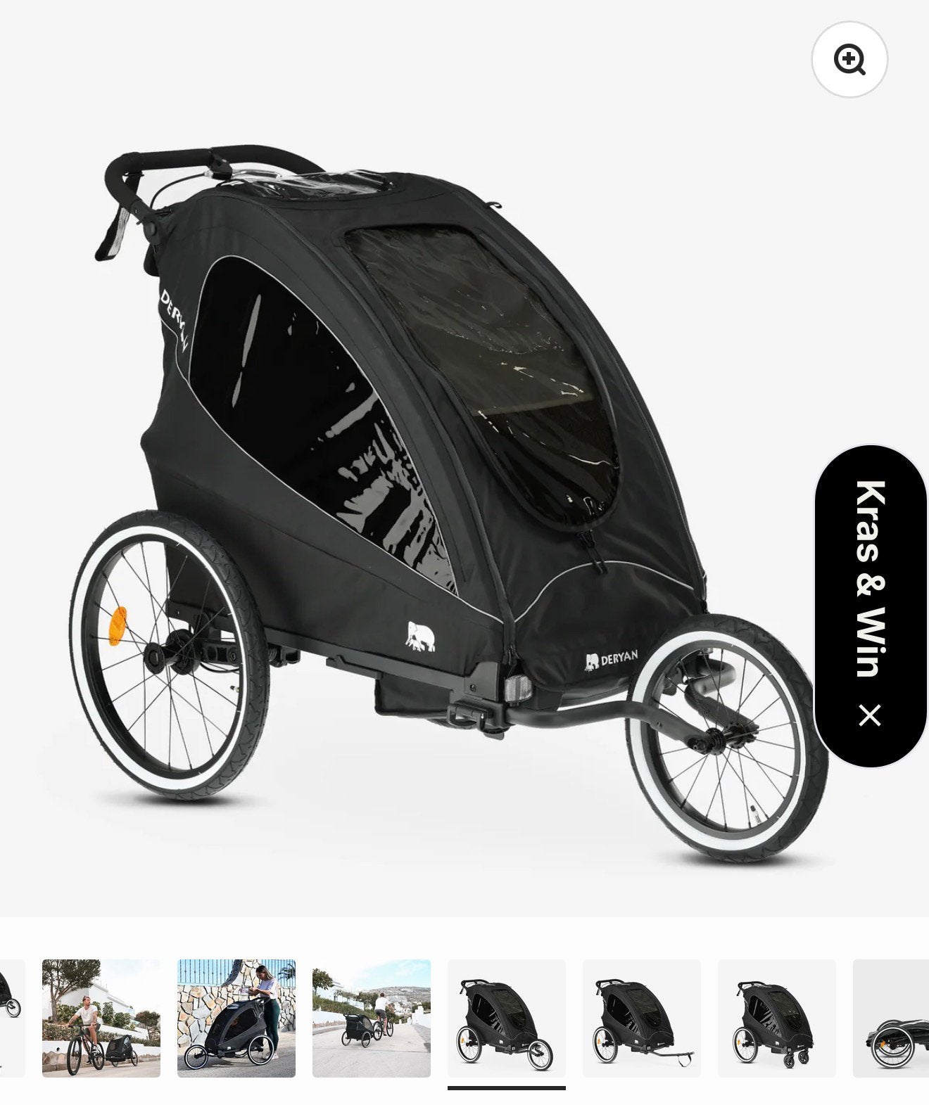 Luxe fietskar Deryan 3 in 1, Ophalen, Opvouwbaar, 20 tot 40 kg, Zo goed als nieuw