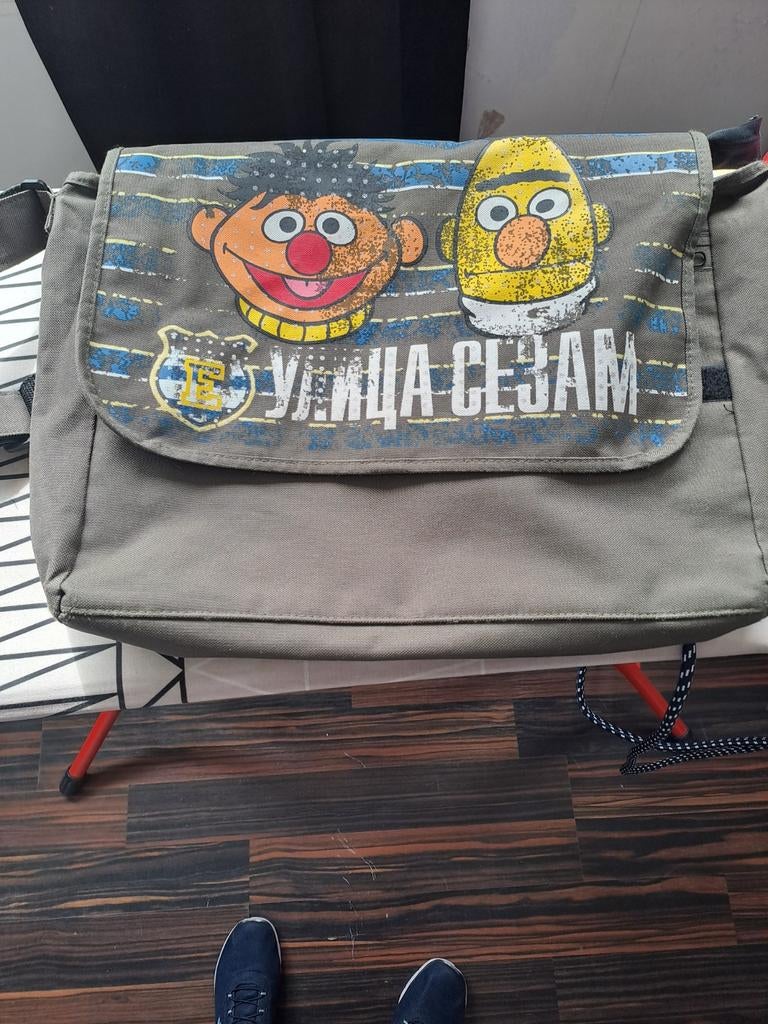 Sesamstraat Schoudertas - Ernie & Bert Design, Gebruikt, Grijs, Schoudertas, 30 tot 40 cm