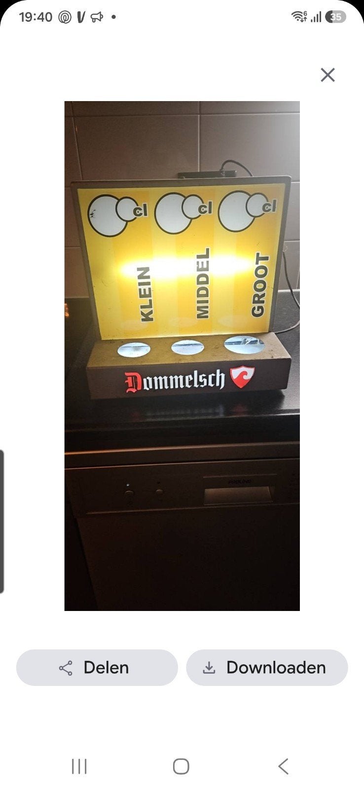 Dommelsch Bier Lichtreclame - Klein, Middel, Groot, Ophalen of Verzenden