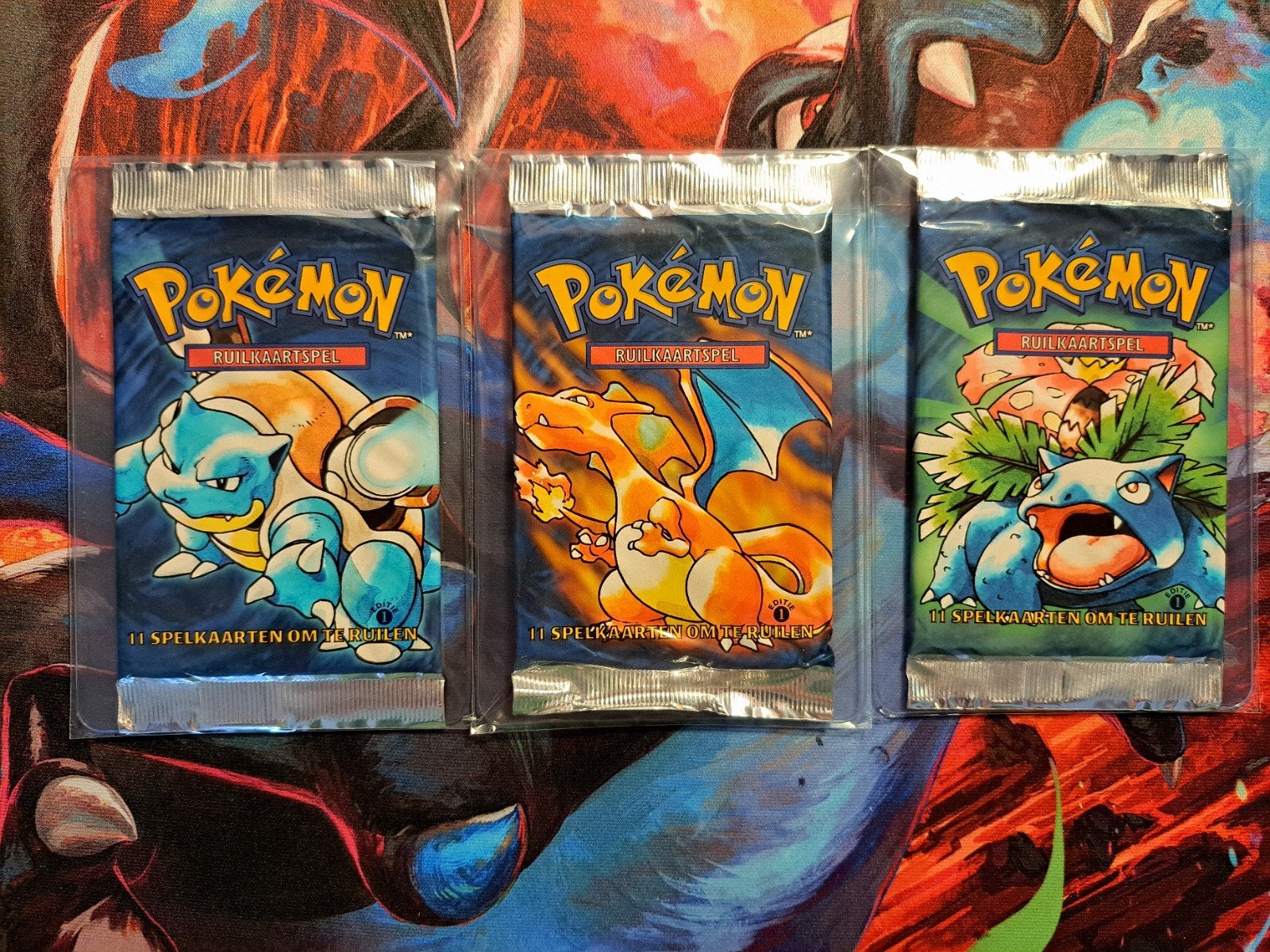 1st editie NL Base set boosterpacks art-set, Ophalen, Nieuw, Booster, Foil