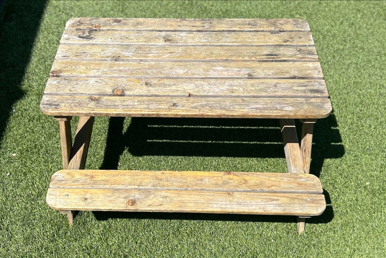 Houten picknicktafel voor kinderen - Gebruikt, Gebruikt, Rechthoekig, Hout, Ophalen